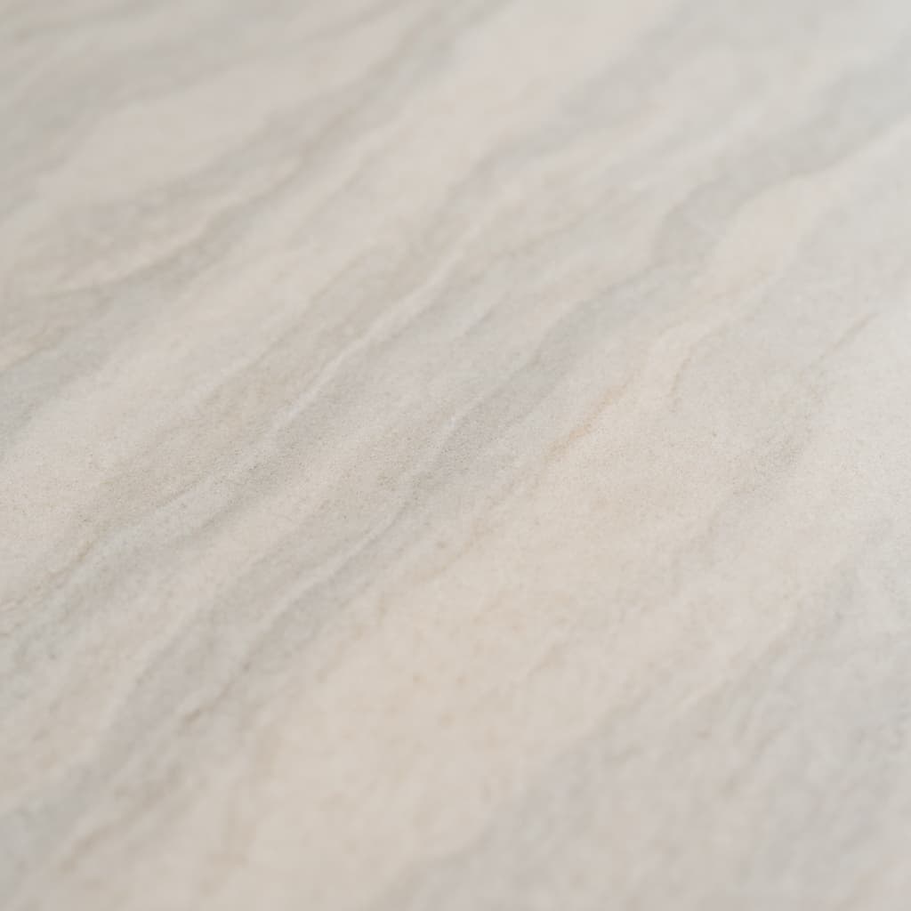 Light stone countertop sample with soft gray and cream veining